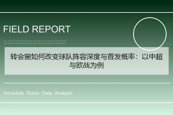 转会窗如何改变球队阵容深度与首发概率：以中超与欧战为例